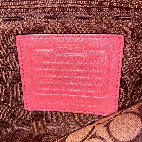 COACH Bleecker Sport Mini Duffle Crossbody Shoulder Bag Loganberry 32281 - Picture 6 of 11